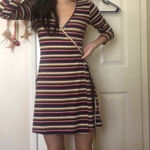 Forever 21 Striped Wrap Dress